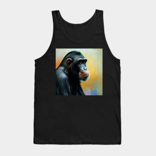 Thoughtful chimpanzee in profile Tank Top